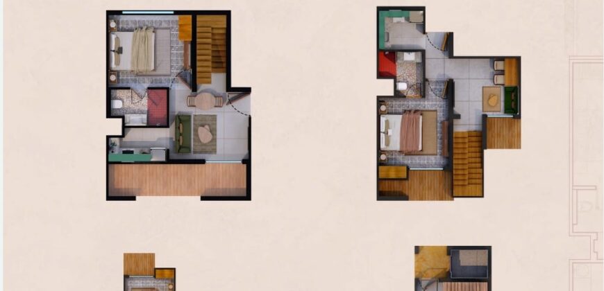 1 BHK Private Pool Apartments for Sale at ANJUNA Goa