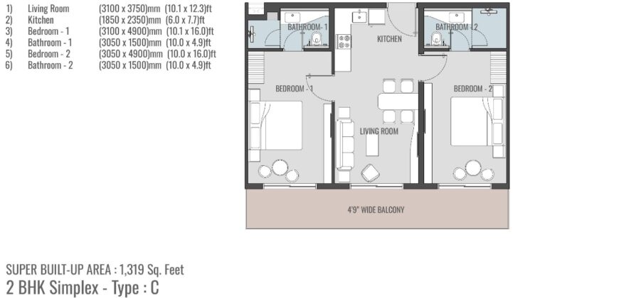 1 BHK Apartment For Sale at CHOPDEM Goa